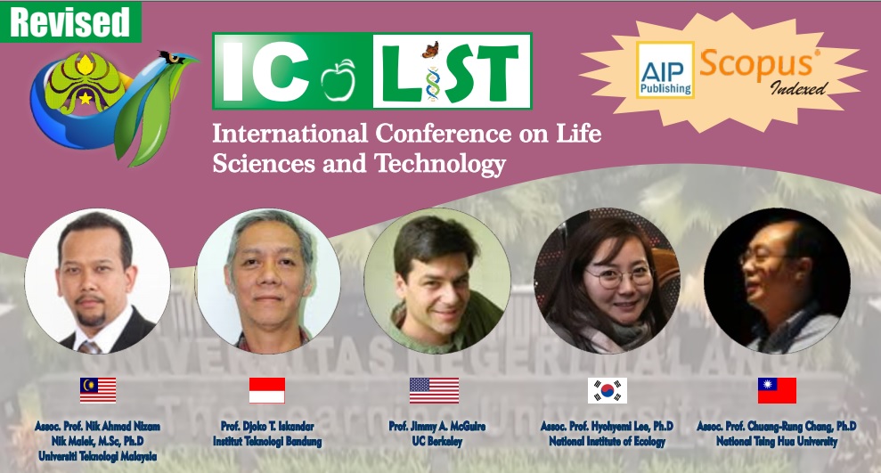 International Conference on Life Sciences and Technology (ICOLIST) 2019