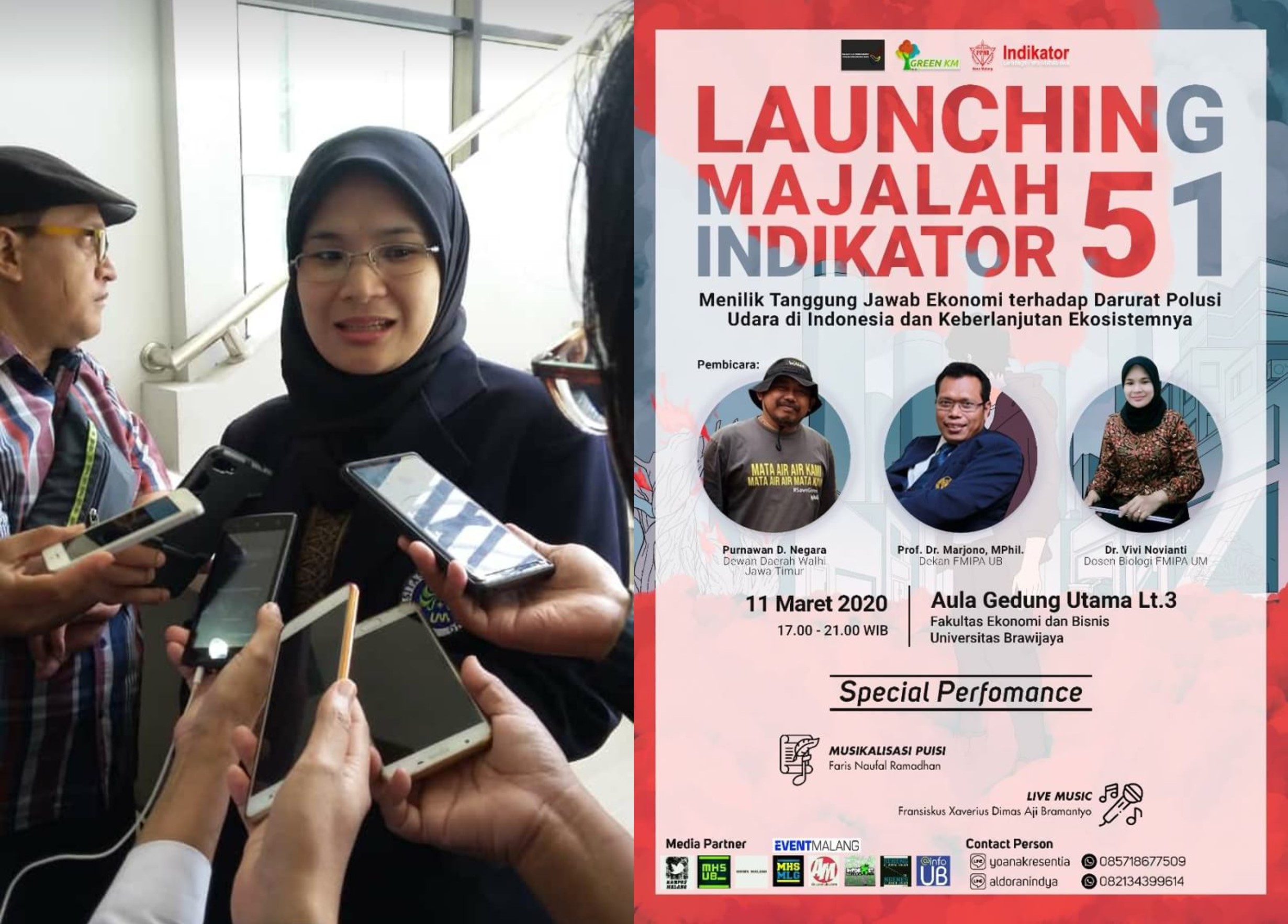 DOSEN JURUSAN BIOLOGI UM, Dr. Vivi Novianti Menjadi Pembicara dalam Launching Majalah 51 Indikator